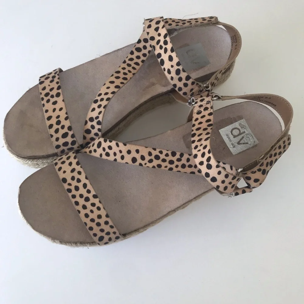 Dolce Vida animal print espadrille NWOT size 9.5